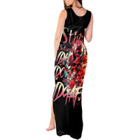 Devil Skull Tank Maxi Dress Stuck Between IDK IDC and IDGAF - Wonder Print Shop
