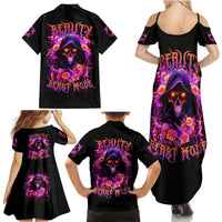 Rose Skull Family Matching Summer Maxi Dress and Hawaiian Shirt Beasuty In Beast Mode - Wonder Print Shop
