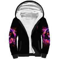 Rose Skull Sherpa Hoodie Beasuty In Beast Mode - Wonder Print Shop