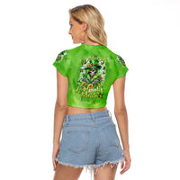 Irish Skull Raglan Cropped T Shirt Irish Today - Wonder Print Shop