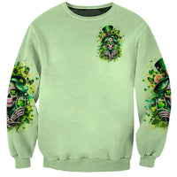 Irish Skull Sweatshirt Drink Up Bitches - Wonder Print Shop