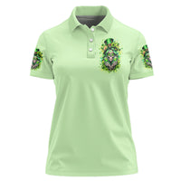 Irish Skull Women Polo Shirt Drink Up Bitches - Wonder Print Shop