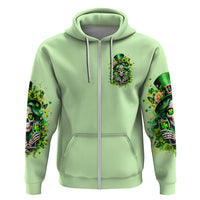 Irish Skull Zip Hoodie Drink Up Bitches - Wonder Print Shop