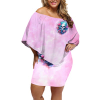 Rose Skull Family Matching Off Shoulder Short Dress and Hawaiian Shirt Bullshit So The Bitch In Me Come Out To Play - Wonder Print Shop