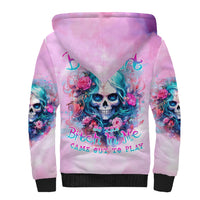Rose Skull Sherpa Hoodie Bullshit So The Bitch In Me Come Out To Play - Wonder Print Shop