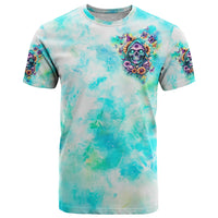 Flower Skull T Shirt She Is Sunshine Mixed With A Little Hurricane - Wonder Print Shop