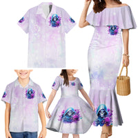 Rose Skull Family Matching Mermaid Dress and Hawaiian Shirt I'm Not Always A Bitch Just Kidding Go Fuck Yourself - Wonder Print Shop