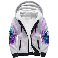 Rose Skull Sherpa Hoodie I'm Not Always A Bitch Just Kidding Go Fuck Yourself - Wonder Print Shop