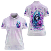 Rose Skull Women Polo Shirt I'm Not Always A Bitch Just Kidding Go Fuck Yourself - Wonder Print Shop