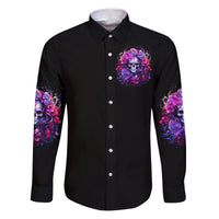 Flower Skull Family Matching Puletasi and Hawaiian Shirt The Good Girl In Me Got Tired Of The Bullshit So The Bitch In Me Came Out To Play - Wonder Print Shop