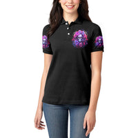 Flower Skull Women Polo Shirt The Good Girl In Me Got Tired Of The Bullshit So The Bitch In Me Came Out To Play - Wonder Print Shop