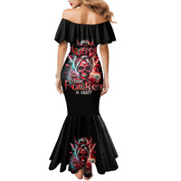 Devil Skull Family Matching Mermaid Dress and Hawaiian Shirt The Perseon I Afraid Of Is Myself That Fucker Is Crazy - Wonder Print Shop