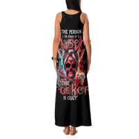 Devil Skull Family Matching Tank Maxi Dress and Hawaiian Shirt The Perseon I Afraid Of Is Myself That Fucker Is Crazy - Wonder Print Shop