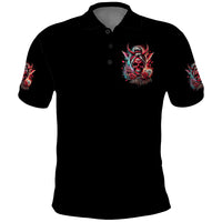 Devil Skull Polo Shirt The Perseon I Afraid Of Is Myself That Fucker Is Crazy - Wonder Print Shop