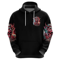 Devil Skull Zip Hoodie The Perseon I Afraid Of Is Myself That Fucker Is Crazy - Wonder Print Shop