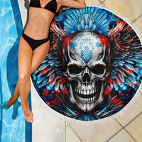 Wings Skull Beach Blanket People Are Asking Me Which Sign I was Born Under I Was Born Under A Warning Sigh - Wonder Print Shop