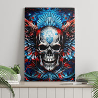 Wings Skull Canvas Wall Art People Are Asking Me Which Sign I was Born Under I Was Born Under A Warning Sigh - Wonder Print Shop