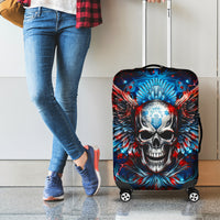 Wings Skull Luggage Cover People Are Asking Me Which Sign I was Born Under I Was Born Under A Warning Sigh - Wonder Print Shop