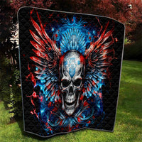 Wings Skull Quilt People Are Asking Me Which Sign I was Born Under I Was Born Under A Warning Sigh - Wonder Print Shop