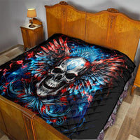 Wings Skull Quilt People Are Asking Me Which Sign I was Born Under I Was Born Under A Warning Sigh - Wonder Print Shop