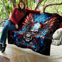 Wings Skull Quilt People Are Asking Me Which Sign I was Born Under I Was Born Under A Warning Sigh - Wonder Print Shop