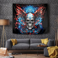 Wings Skull Tapestry People Are Asking Me Which Sign I was Born Under I Was Born Under A Warning Sigh - Wonder Print Shop