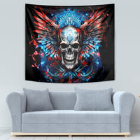 Wings Skull Tapestry People Are Asking Me Which Sign I was Born Under I Was Born Under A Warning Sigh - Wonder Print Shop