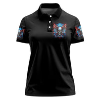 Wings Skull Women Polo Shirt People Are Asking Me Which Sign I was Born Under I Was Born Under A Warning Sigh - Wonder Print Shop
