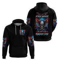 Wings Skull Zip Hoodie People Are Asking Me Which Sign I was Born Under I Was Born Under A Warning Sigh - Wonder Print Shop