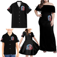Lady Skull Family Matching Off Shoulder Maxi Dress and Hawaiian Shirt Yes I'm A Bitch But Not Your - Wonder Print Shop