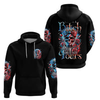 Lady Skull Hoodie Yes I'm A Bitch But Not Your - Wonder Print Shop