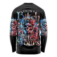Lady Skull Long Sleeve Shirt Yes I'm A Bitch But Not Your - Wonder Print Shop