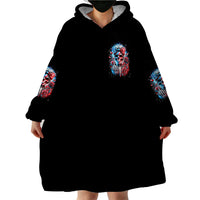 Lady Skull Wearable Blanket Hoodie Yes I'm A Bitch But Not Your - Wonder Print Shop