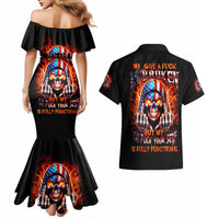 My Give A Fuck Is Broken But My Go Fuck Your Self Couples Matching Mermaid Dress and Hawaiian Shirt - Wonder Print Shop