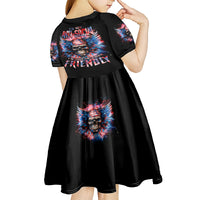 American Skull Kid Short Sleeve Dress I'm Not Anti Social I'm Just Not User Friendly - Wonder Print Shop