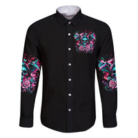 Rose Skull Family Matching Puletasi and Hawaiian Shirt Heaven Don't Want Me And Hell's Afraid I'll Take Over - Wonder Print Shop