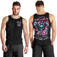 Rose Skull Men Tank Top Heaven Don't Want Me And Hell's Afraid I'll Take Over - Wonder Print Shop