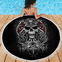Skull Beach Blanket Ethereal Reapers Skull-Faced Death Angels - Wonder Print Shop