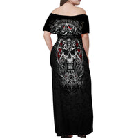 Skull Off Shoulder Maxi Dress Ethereal Reapers Skull-Faced Death Angels - Wonder Print Shop
