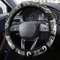 Skull Steering Wheel Cover Ethereal Reapers Skull-Faced Death Angels - Wonder Print Shop