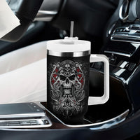 Skull Tumbler With Handle Ethereal Reapers Skull-Faced Death Angels - Wonder Print Shop