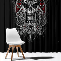 Skull Window Curtain Ethereal Reapers Skull-Faced Death Angels - Wonder Print Shop