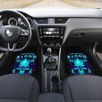 Flame Skull Car Mats I'm Never Alone My Demons With Me 24/7 - Wonder Print Shop