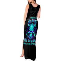 Flame Skull Tank Maxi Dress I'm Never Alone My Demons With Me 24/7 - Wonder Print Shop