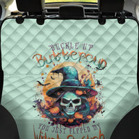 Witch Skull Back Car Seat Cover Buckle Up Buttercup You Just FLipped My Witch Switch - Wonder Print Shop