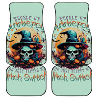 Witch Skull Car Mats Buckle Up Buttercup You Just FLipped My Witch Switch - Wonder Print Shop