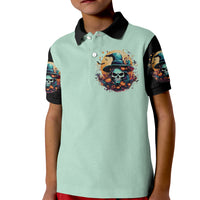 Witch Skull Kid Polo Shirt Buckle Up Buttercup You Just FLipped My Witch Switch - Wonder Print Shop