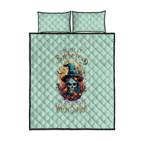 Witch Skull Quilt Bed Set Buckle Up Buttercup You Just FLipped My Witch Switch - Wonder Print Shop