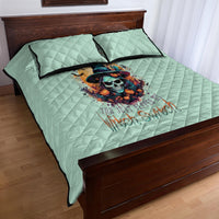 Witch Skull Quilt Bed Set Buckle Up Buttercup You Just FLipped My Witch Switch - Wonder Print Shop