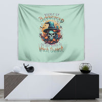 Witch Skull Tapestry Buckle Up Buttercup You Just FLipped My Witch Switch - Wonder Print Shop